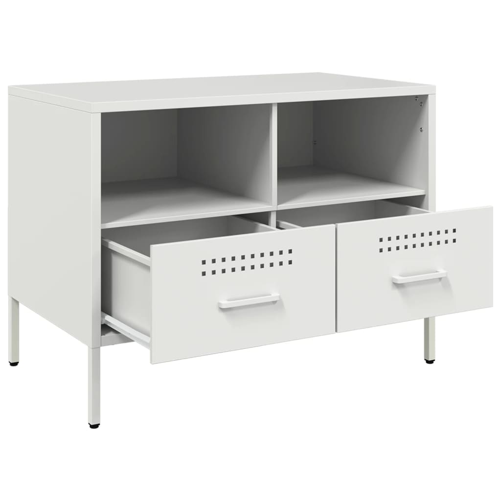 Meubles TV 2 pcs blanc 68x39x50,5 cm acier - XIOS