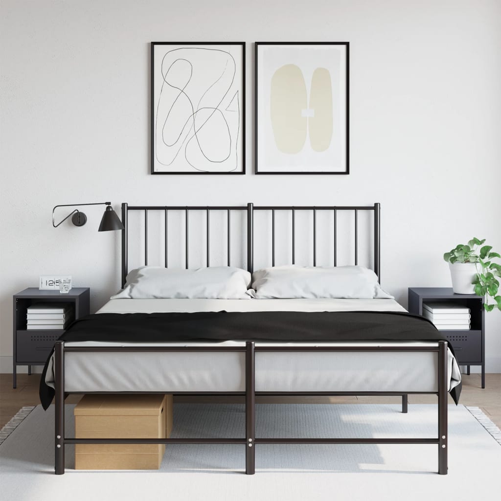 Tables de chevet 2 pcs anthracite 36x39x50,5 cm acier - XIOS
