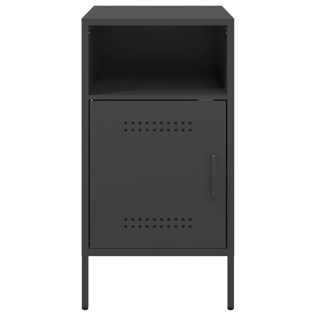 Tables de chevet 2 pcs noir 36x39x68 cm acier - XIOS