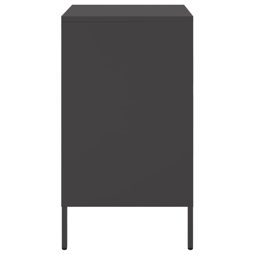 Tables de chevet 2 pcs noir 36x39x68 cm acier - XIOS
