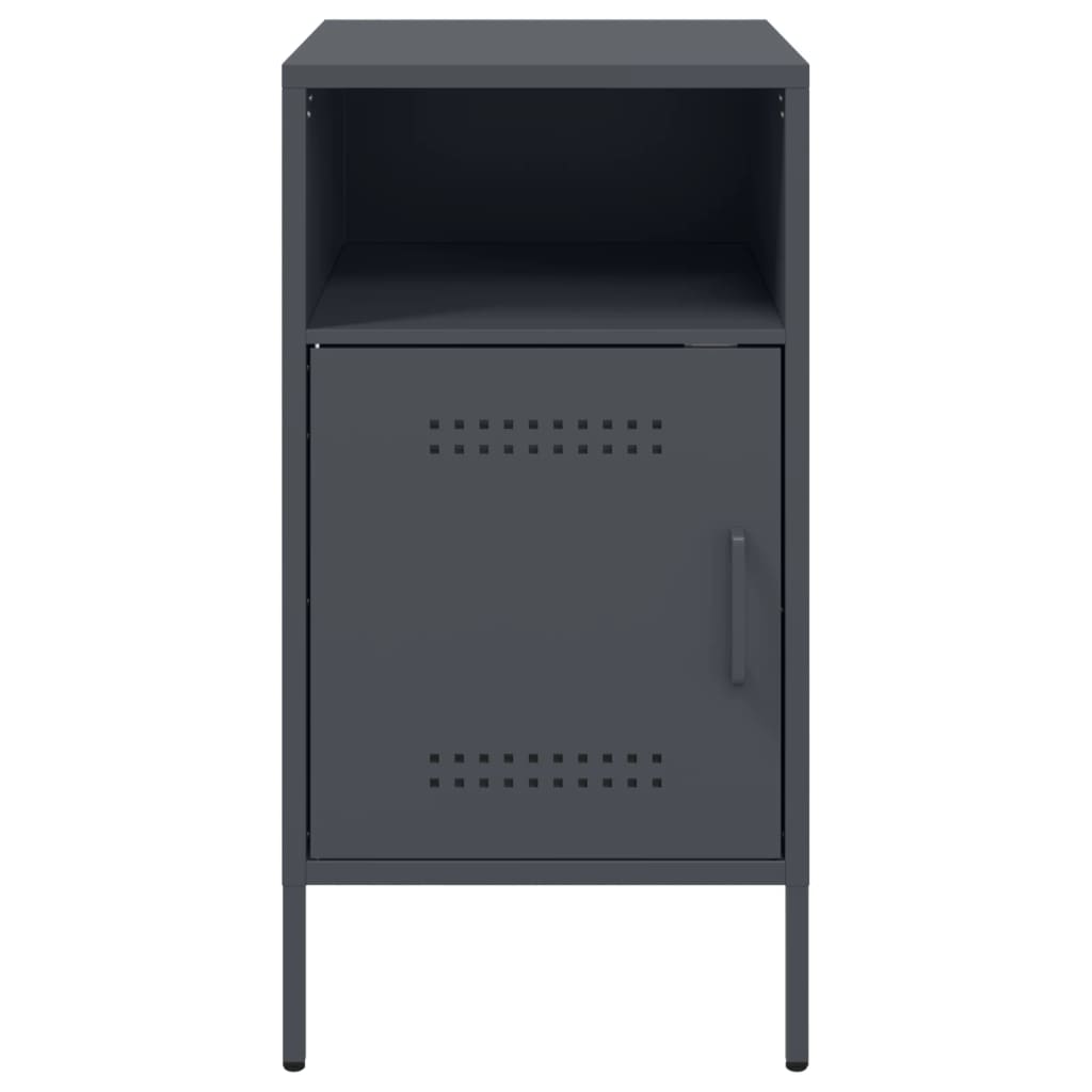 Table de chevet anthracite 36x39x68 cm acier - XIOS