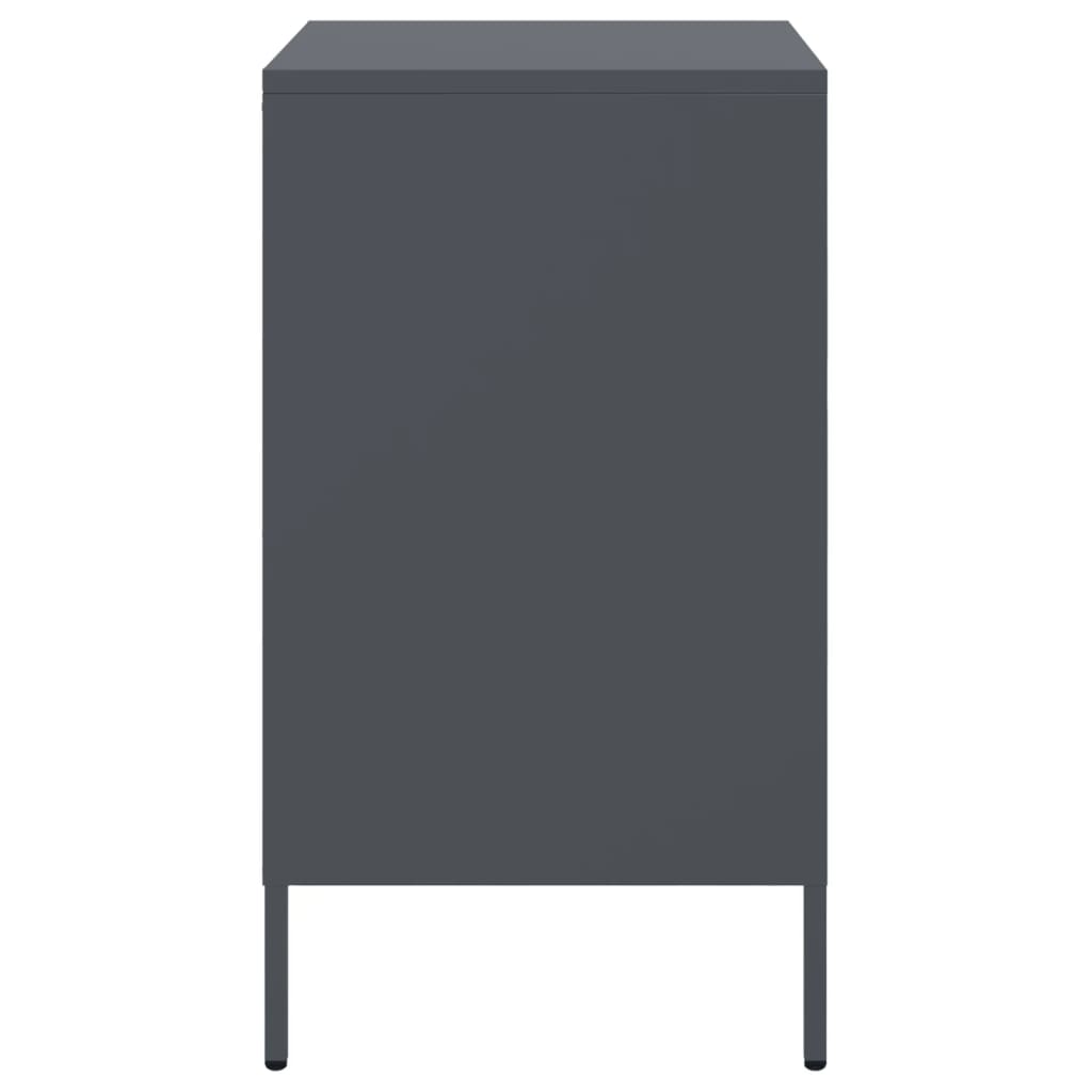 Table de chevet anthracite 36x39x68 cm acier - XIOS