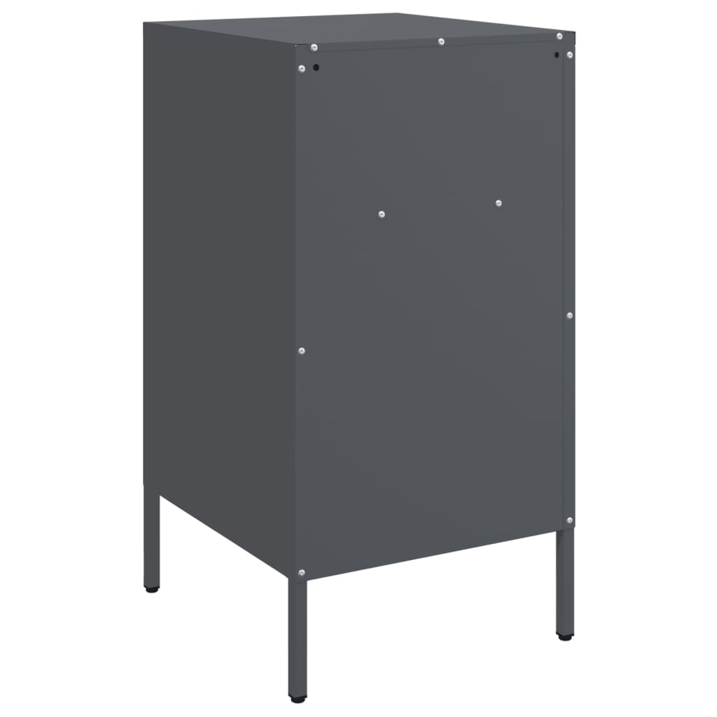 Table de chevet anthracite 36x39x68 cm acier - XIOS