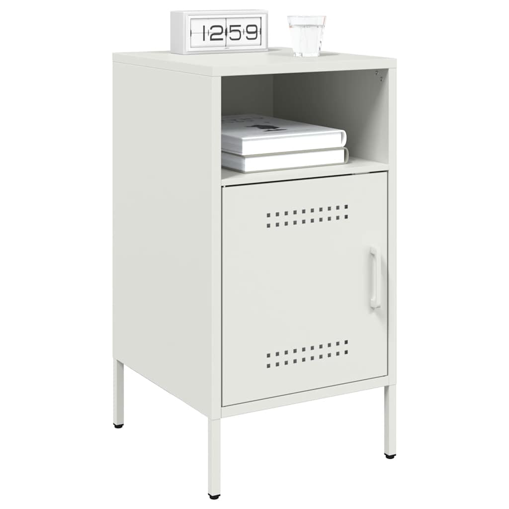 Tables de chevet 2 pcs blanc 36x39x68 cm acier - XIOS