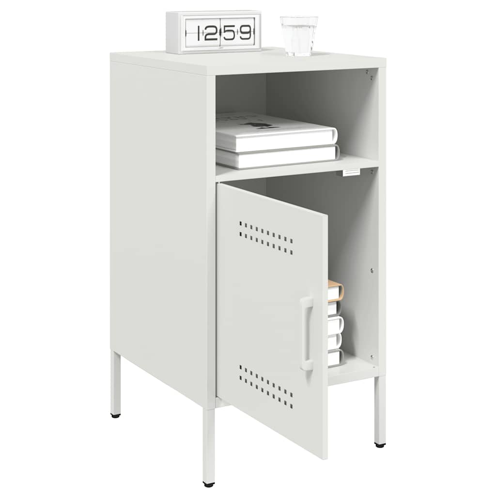 Tables de chevet 2 pcs blanc 36x39x68 cm acier - XIOS