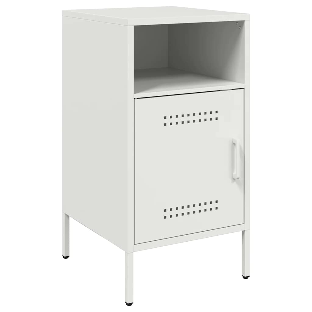 Tables de chevet 2 pcs blanc 36x39x68 cm acier - XIOS