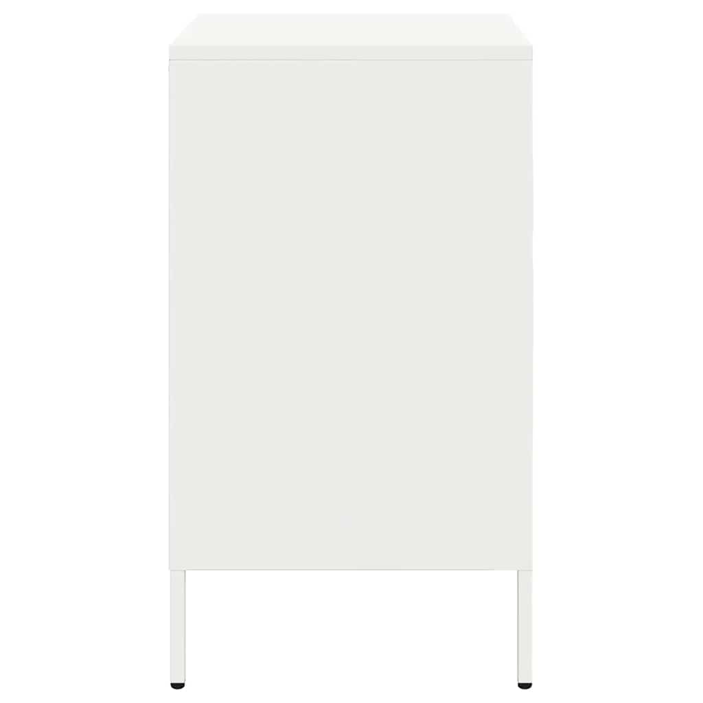 Tables de chevet 2 pcs blanc 36x39x68 cm acier - XIOS