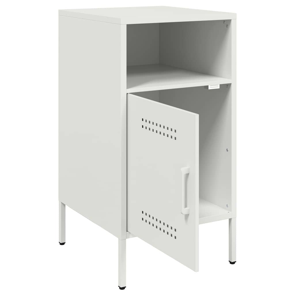 Tables de chevet 2 pcs blanc 36x39x68 cm acier - XIOS
