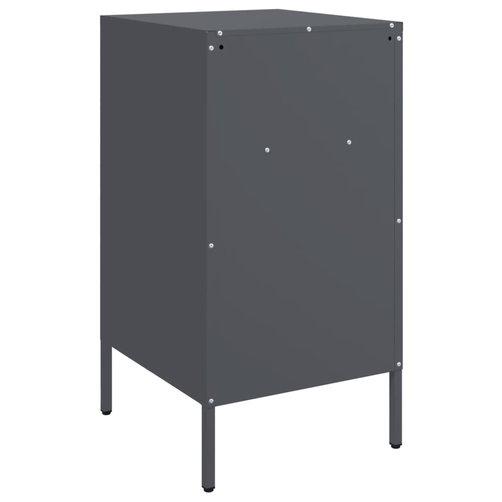 Table de chevet 2 pcs anthracite 36x39x68 cm acier - XIOS