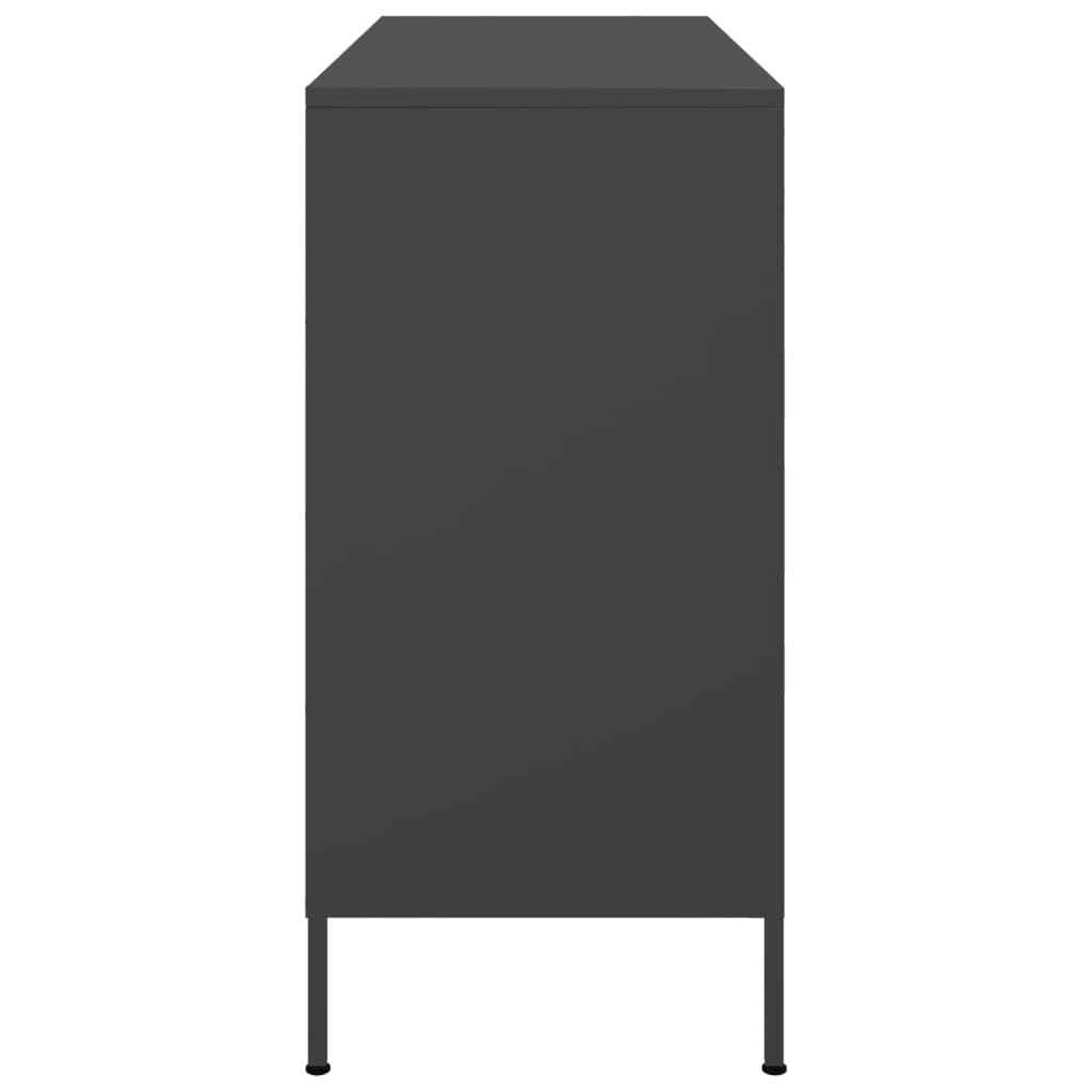 Buffet noir 100,5x39x79 cm acier - XIOS