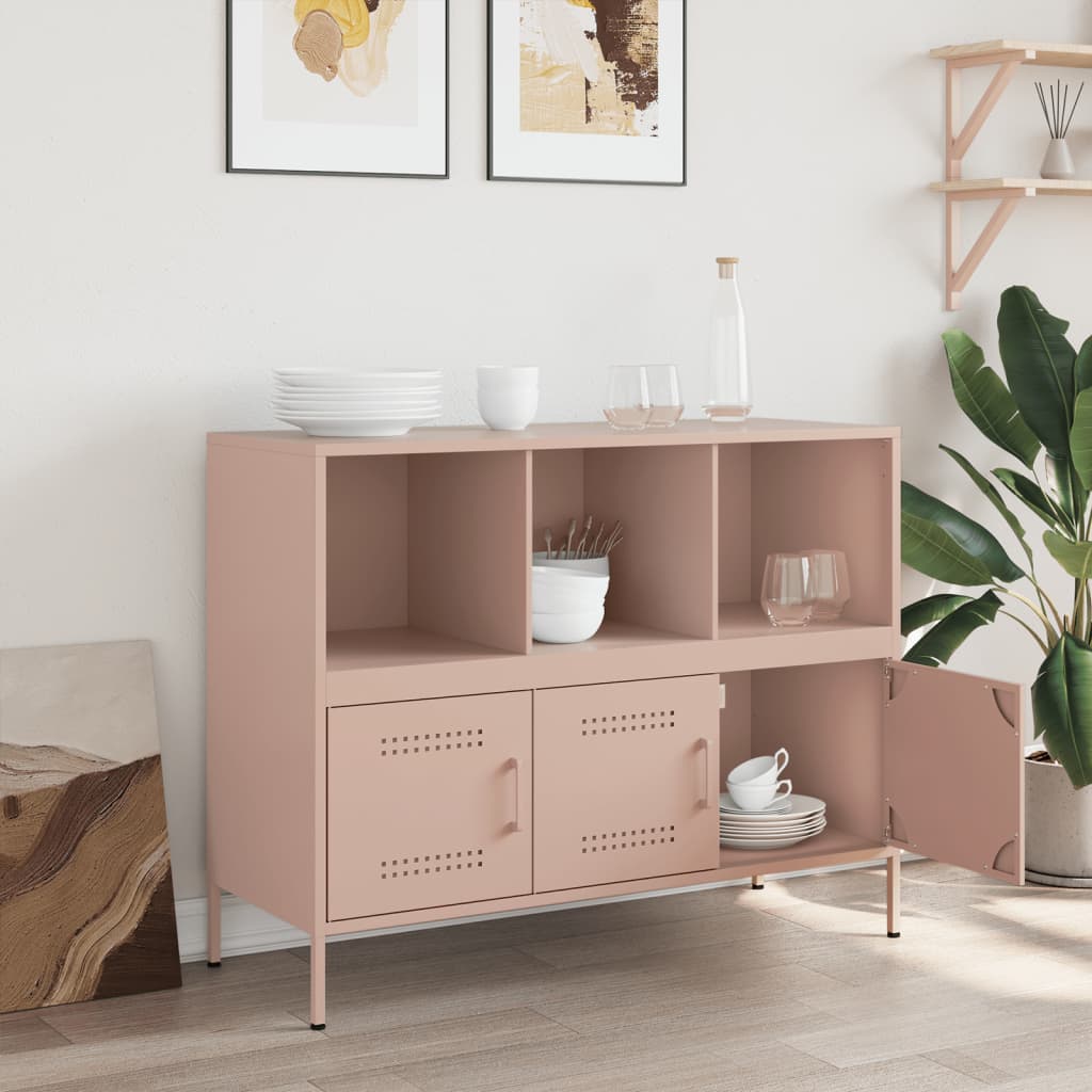 Buffet rose 100,5x39x79 cm acier - XIOS