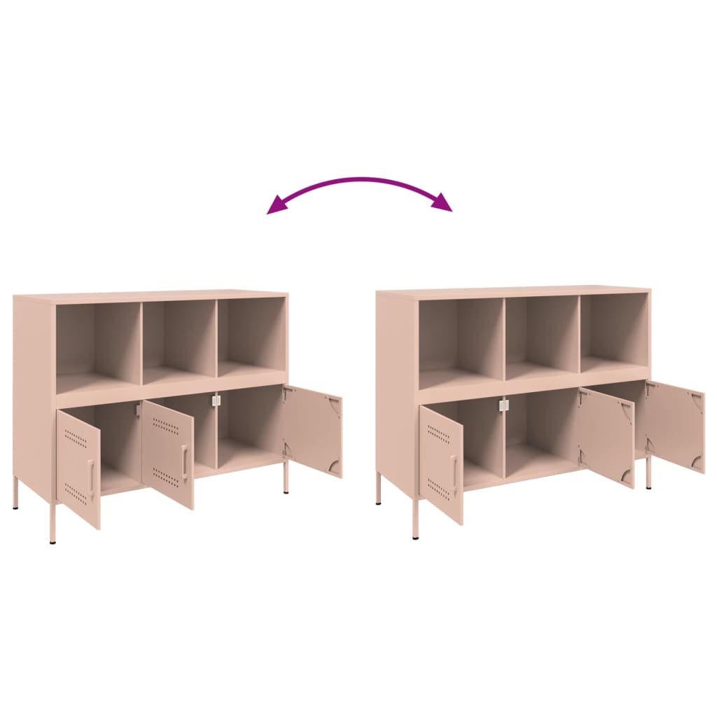 Buffet rose 100,5x39x79 cm acier - XIOS