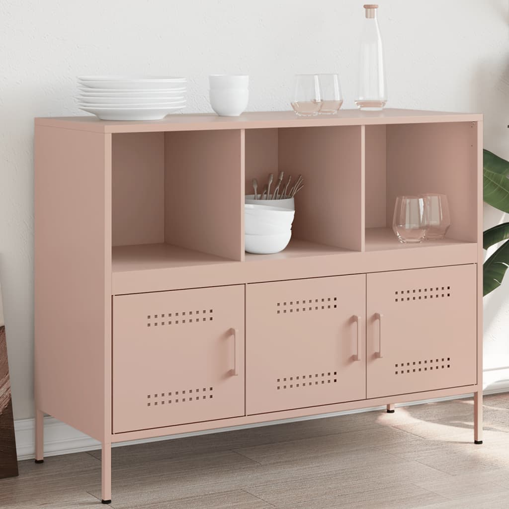 Buffet rose 100,5x39x79 cm acier - XIOS