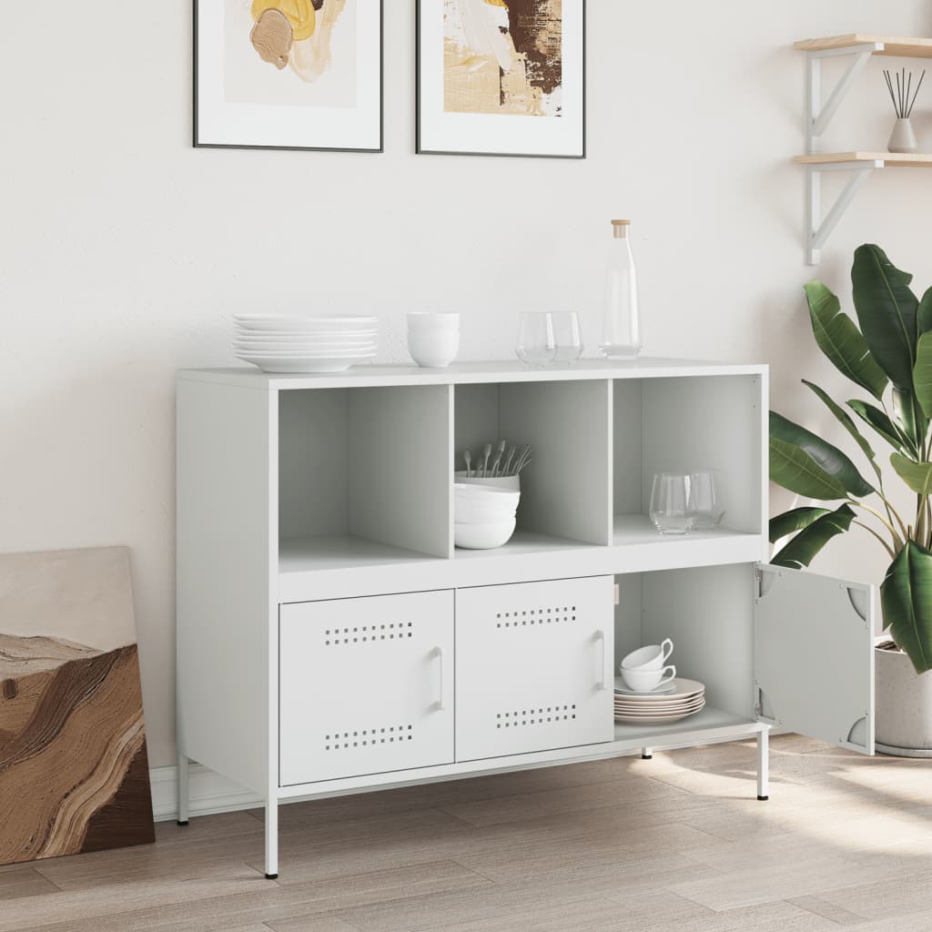 Buffet blanc 100,5x39x79 cm acier - XIOS