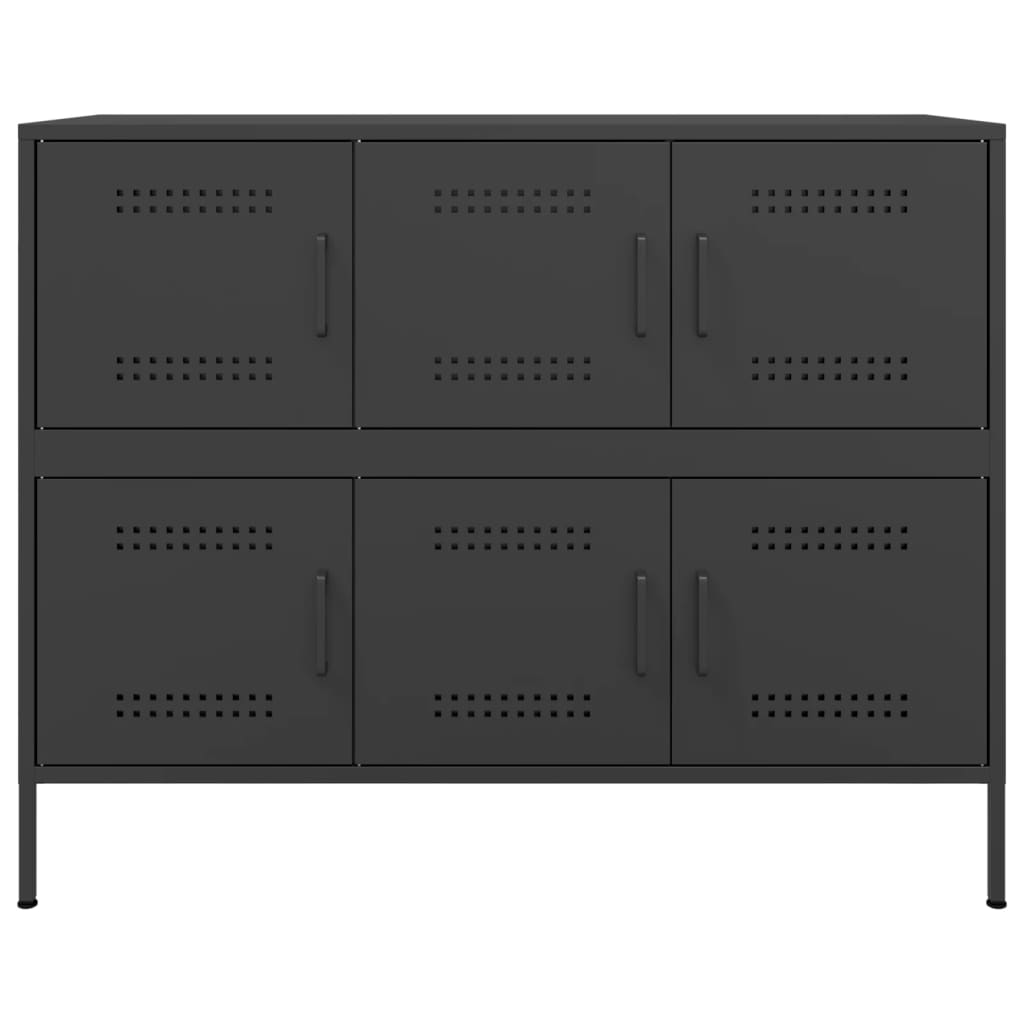 Buffet noir 100,5x39x79 cm acier - XIOS
