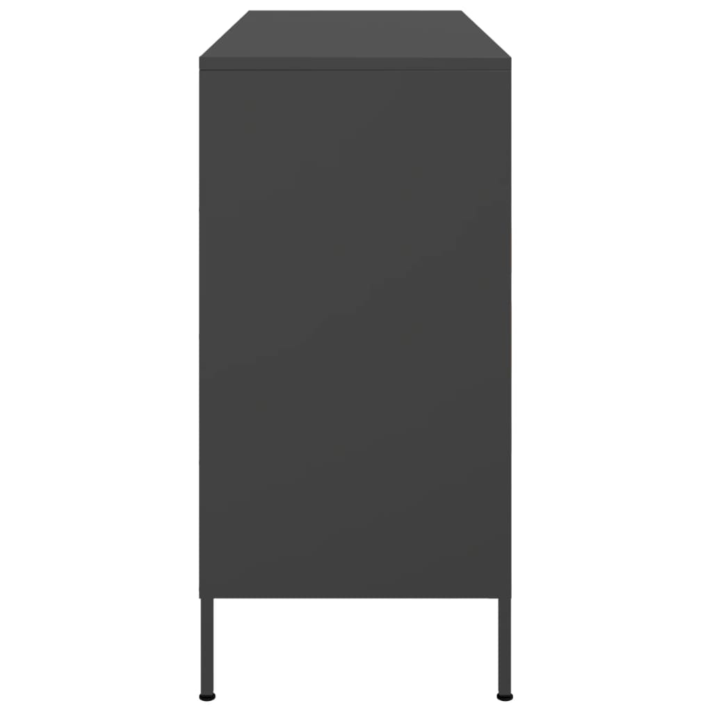 Buffet noir 100,5x39x79 cm acier - XIOS