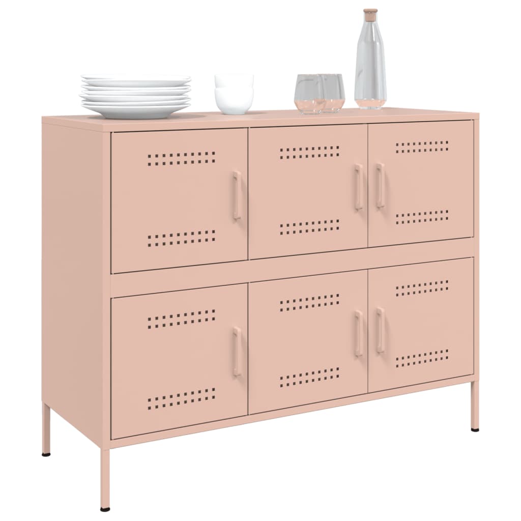 Buffet rose 100,5x39x79 cm acier - XIOS