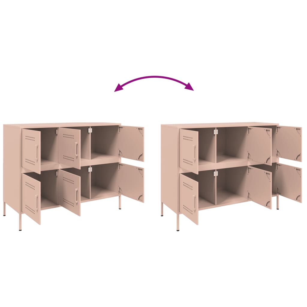 Buffet rose 100,5x39x79 cm acier - XIOS
