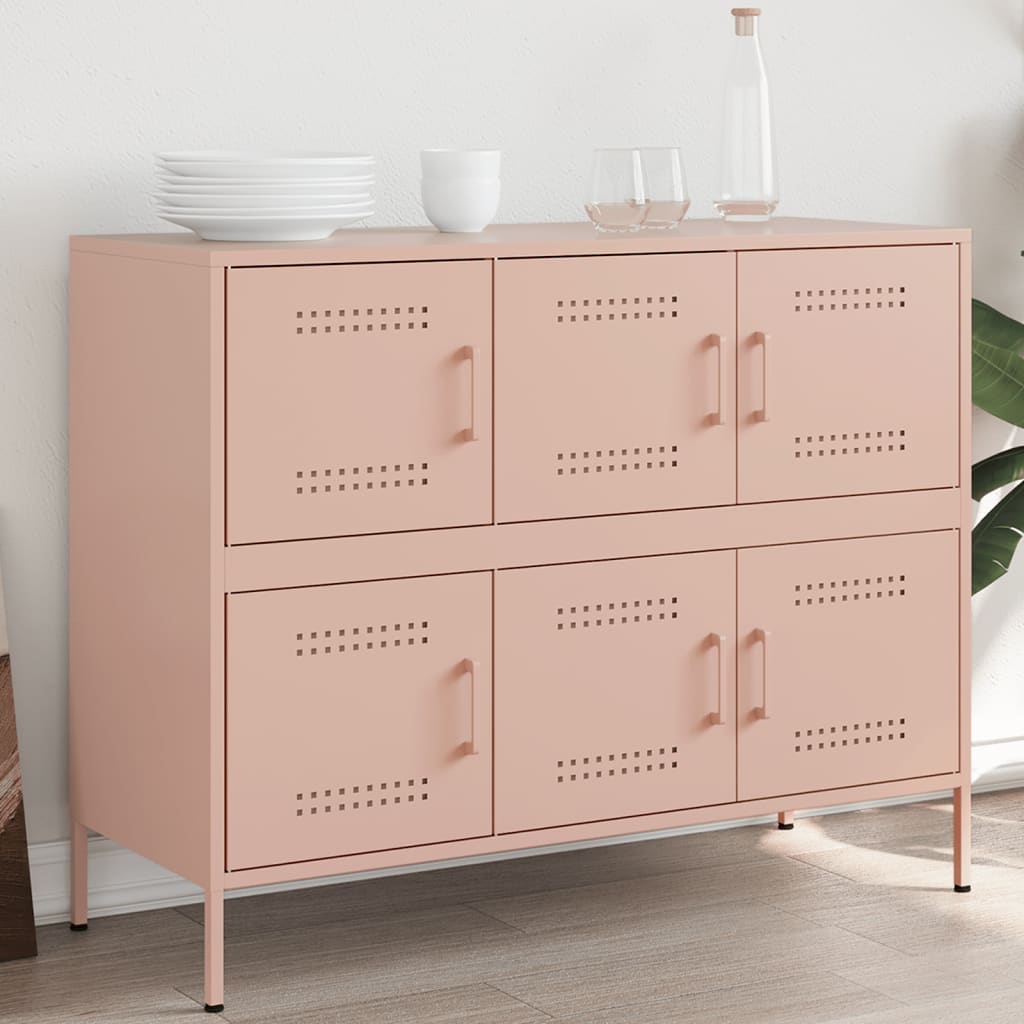 Buffet rose 100,5x39x79 cm acier - XIOS