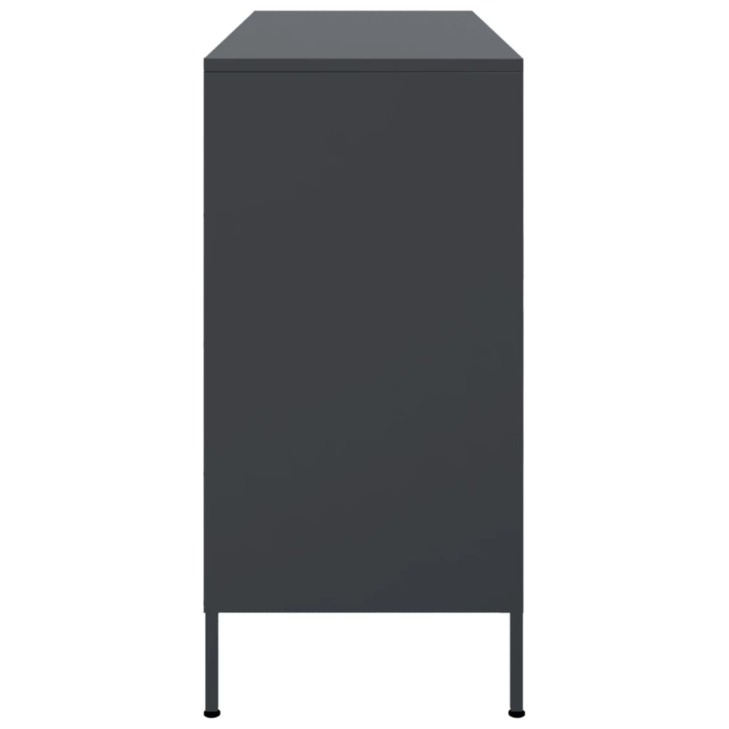 Buffet anthracite 100,5x39x79 cm acier - XIOS