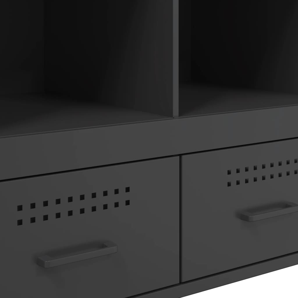 Buffet haut noir 68x39x101,5 cm acier - XIOS