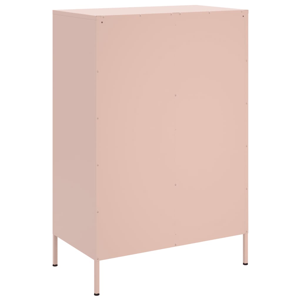 Buffet haut rose 68x39x101,5 cm acier - XIOS