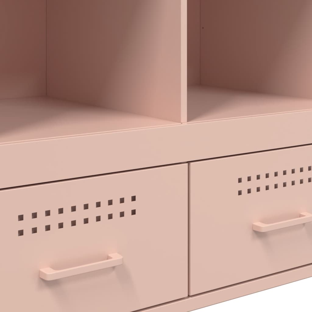 Buffet haut rose 68x39x101,5 cm acier - XIOS
