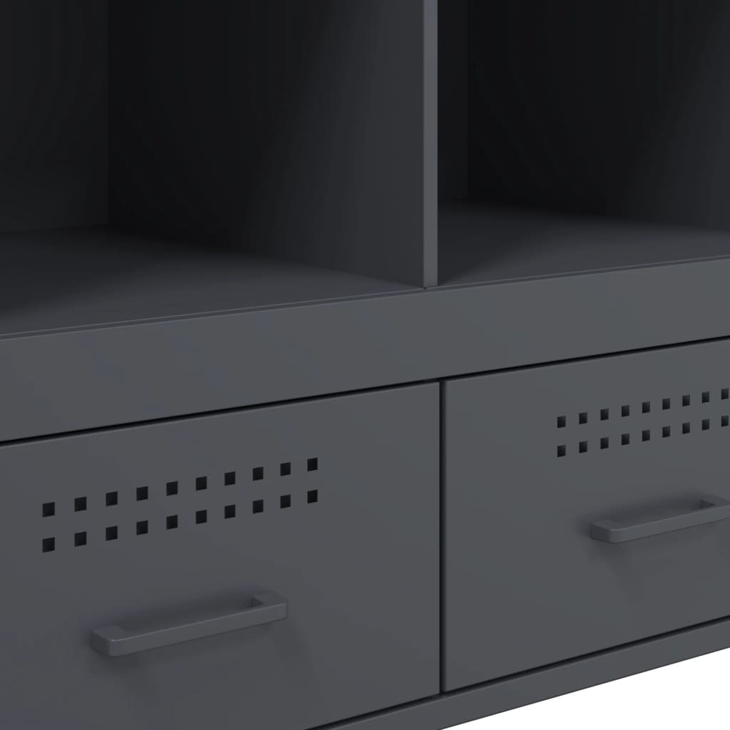 Buffet haut anthracite 68x39x101,5 cm acier - XIOS