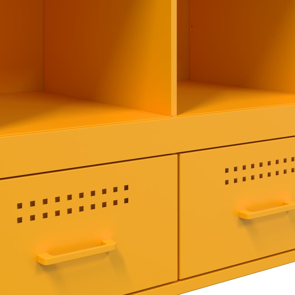Buffet haut jaune moutarde 68x39x101,5 cm acier - XIOS
