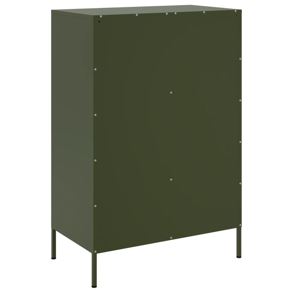 Buffet haut vert olive 68x39x101,5 cm acier - XIOS