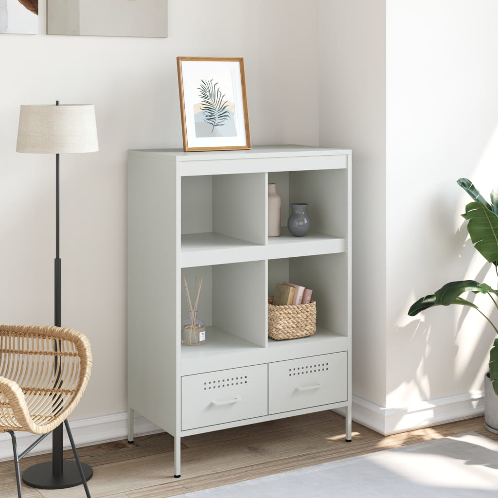 Buffet haut blanc 68x39x101,5 cm acier - XIOS
