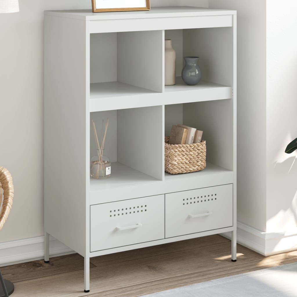 Buffet haut blanc 68x39x101,5 cm acier - XIOS