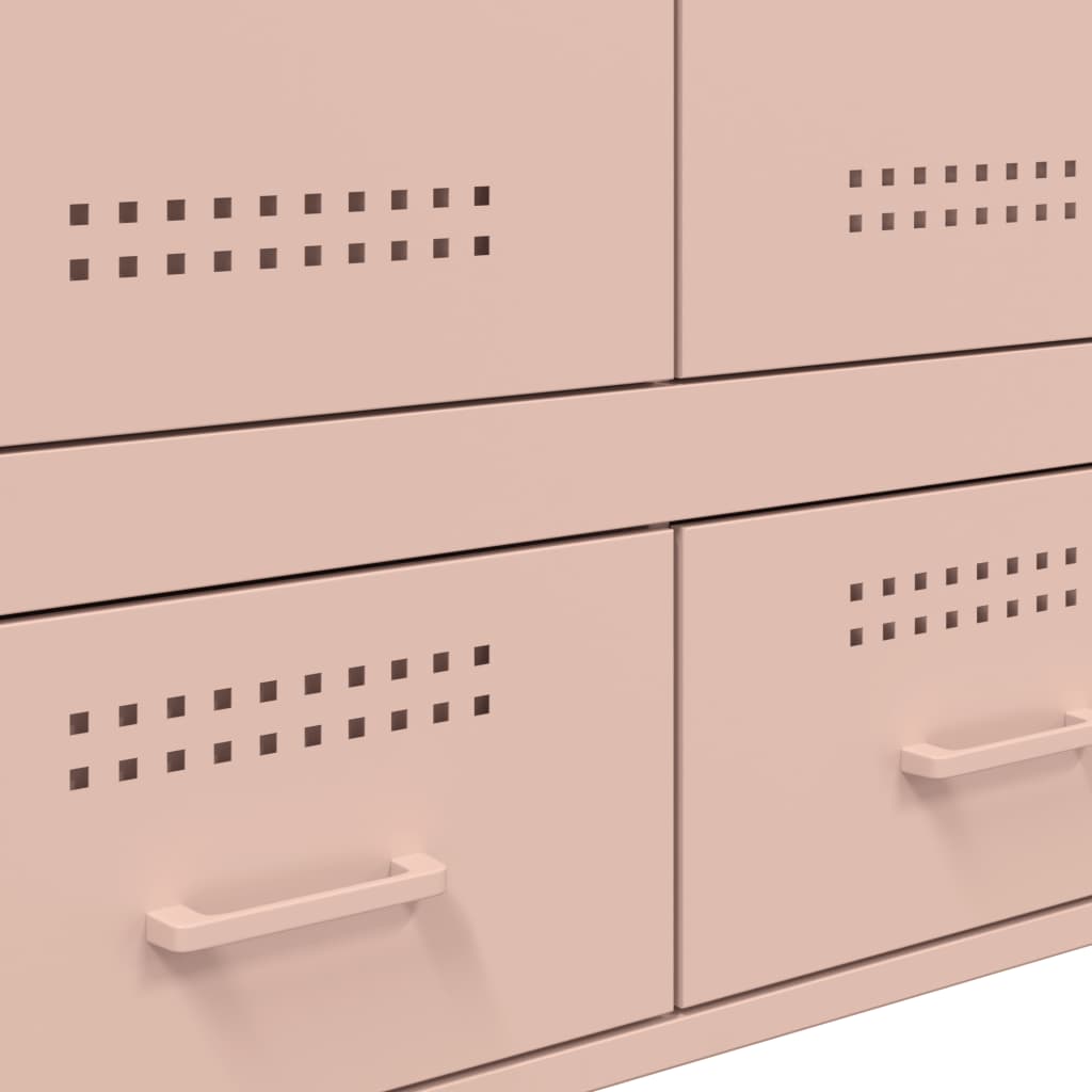 Buffet haut rose 68x39x101,5 cm acier - XIOS