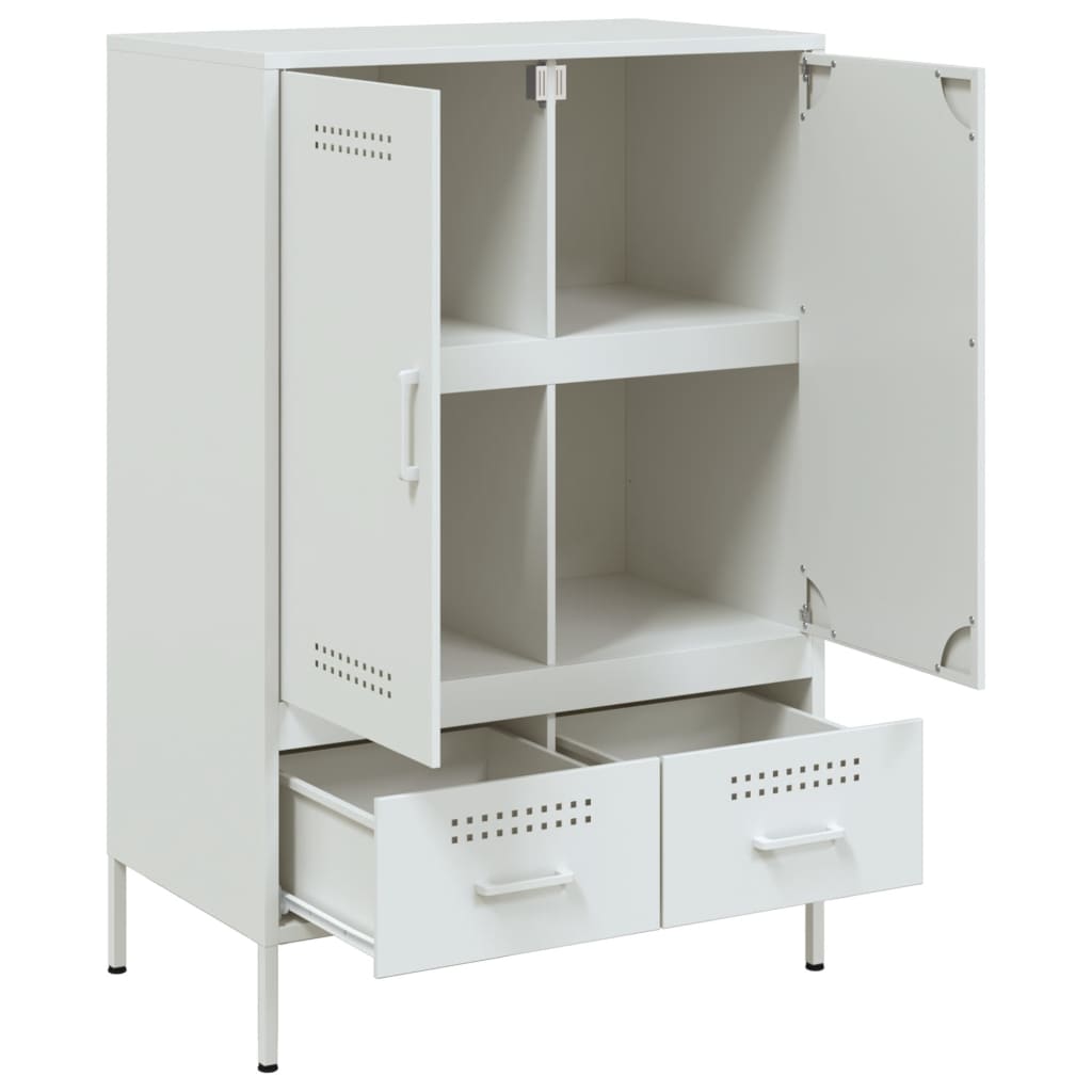 Buffet haut blanc 68x39x101,5 cm acier - XIOS