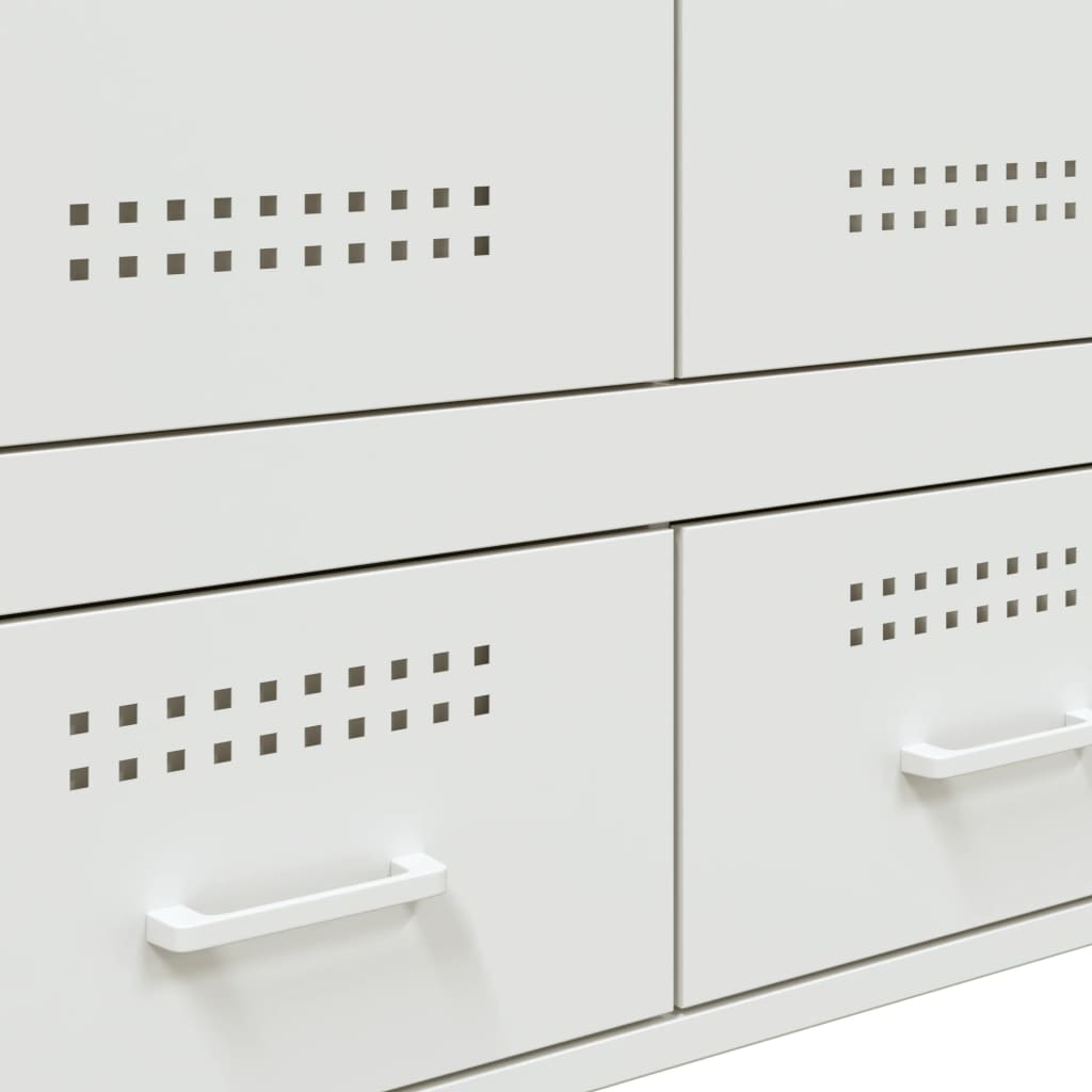 Buffet haut blanc 68x39x101,5 cm acier - XIOS