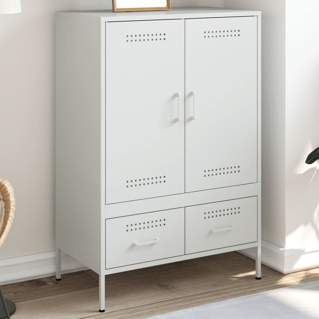 Buffet haut blanc 68x39x101,5 cm acier - XIOS