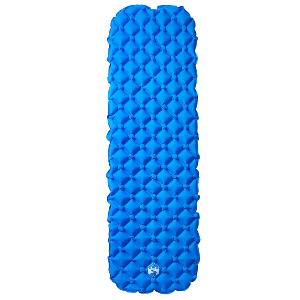 Matelas de camping gonflable 1 personne bleu 190x58x6 cm Matelas de sol vidaXL