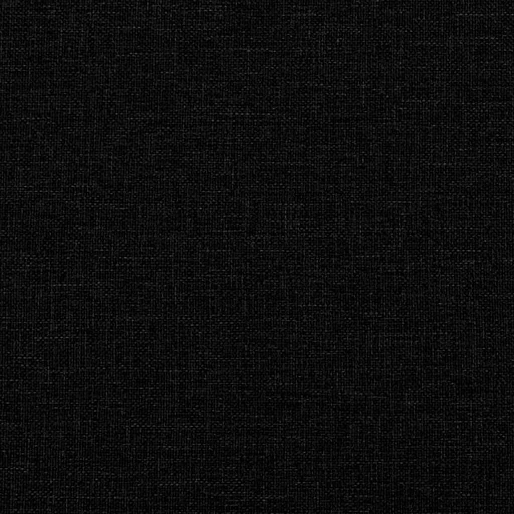 Canapé-lit à 2 places avec repose-pied noir tissu - XIOS