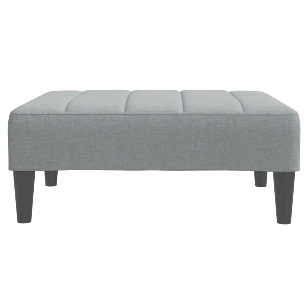Canapé-lit à 2 places avec repose-pied gris clair tissu - XIOS