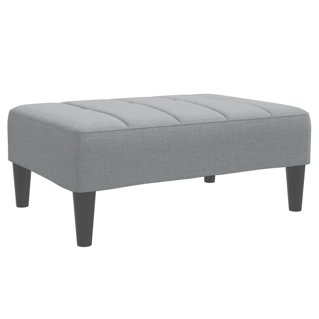 Canapé-lit à 2 places avec repose-pied gris clair tissu - XIOS