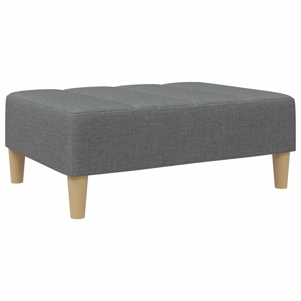 Canapé-lit à 2 places avec repose-pied gris foncé tissu - XIOS
