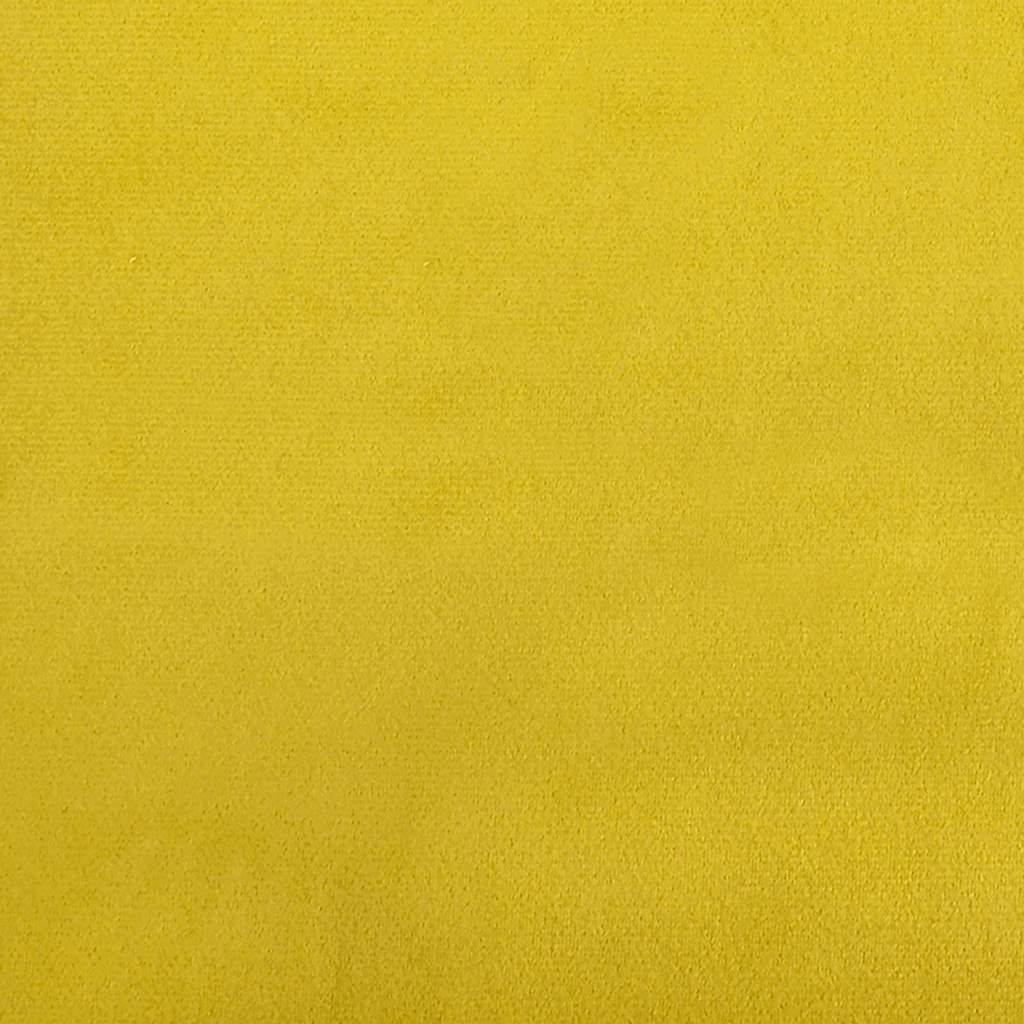 Canapé-lit à 2 places avec repose-pied jaune velours - XIOS