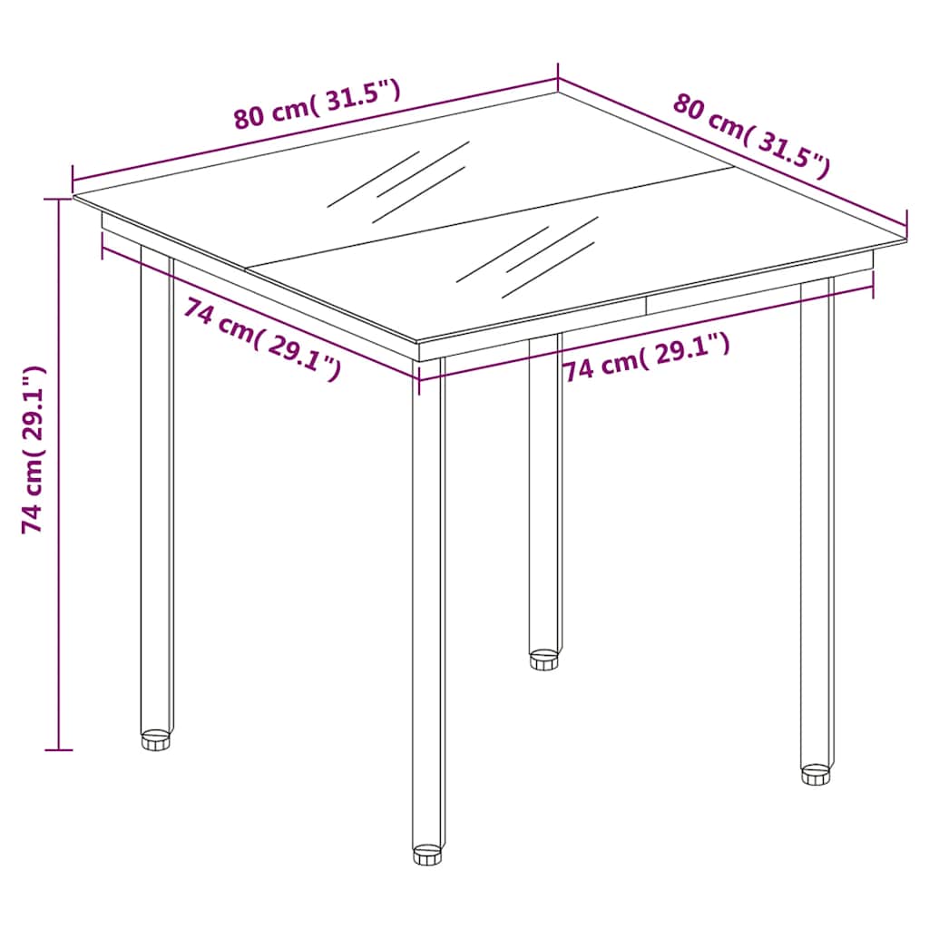 Ensemble à manger de jardin avec coussins 3 pcs Noir