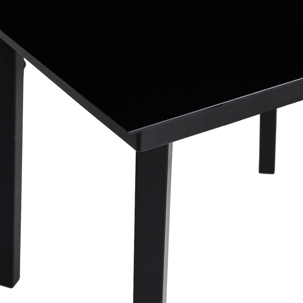 Ensemble à manger de jardin avec coussins 3 pcs Noir