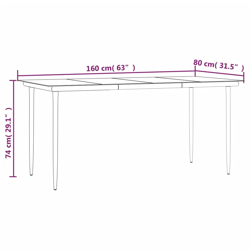 Ensemble à manger de jardin et coussins 5 pcs gris clair rotin