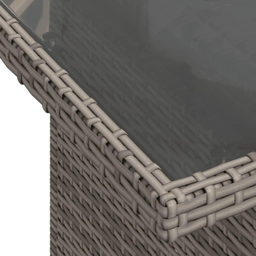 Ensemble de canapé de jardin 5 pcs avec coussins gris résine tressée