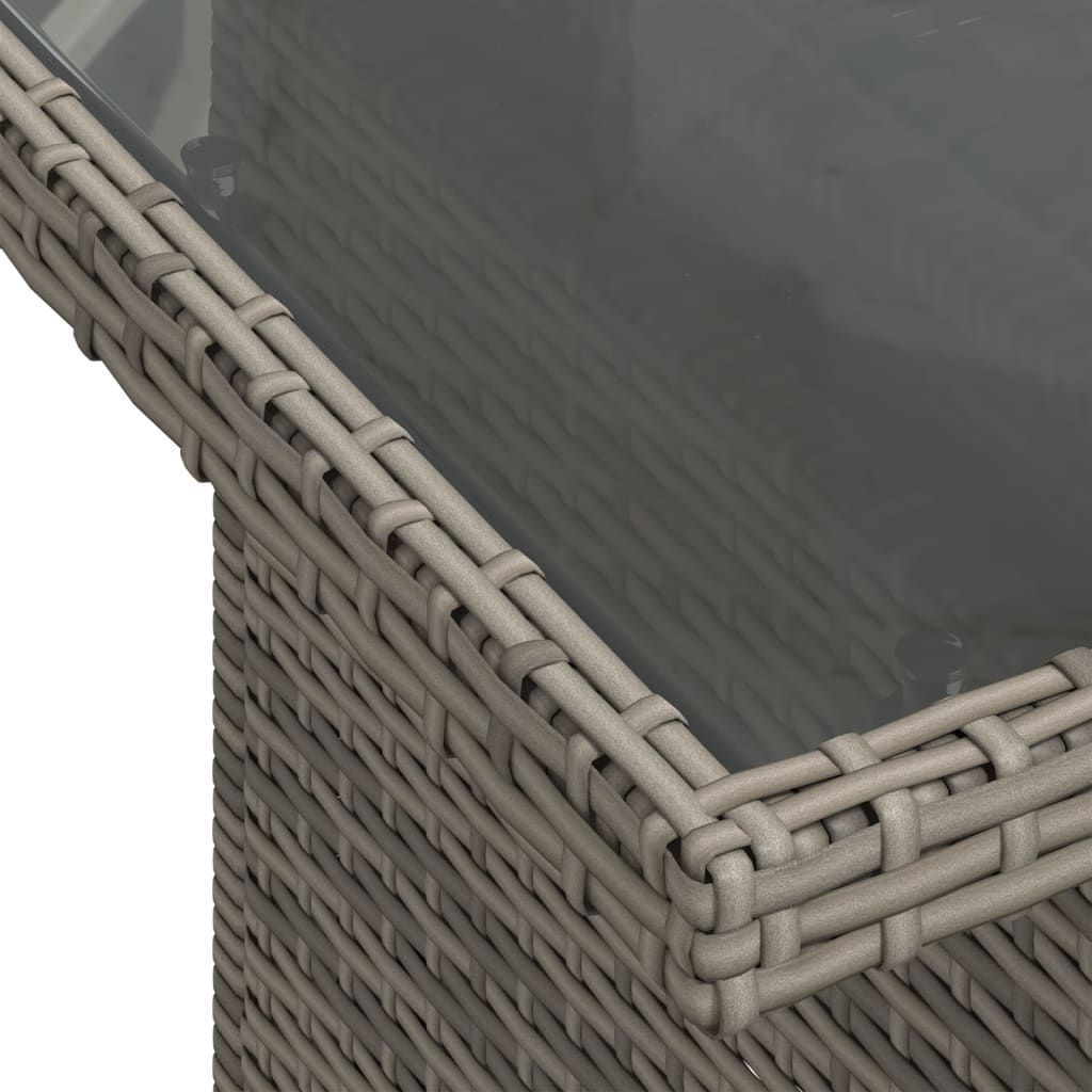 Ensemble de canapé de jardin 9 pcs avec coussins gris résine tressée