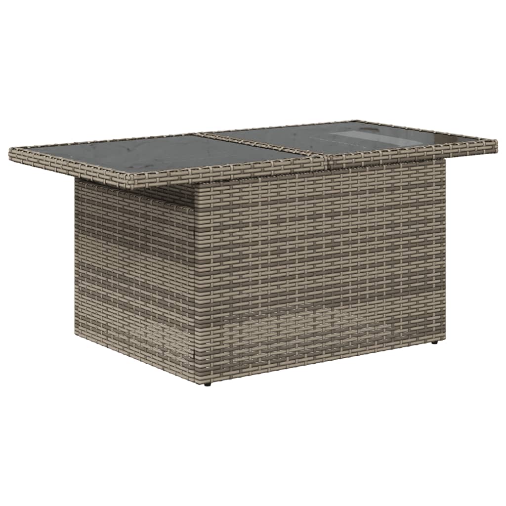 Ensemble de canapé de jardin 5 pcs avec coussins gris résine tressée
