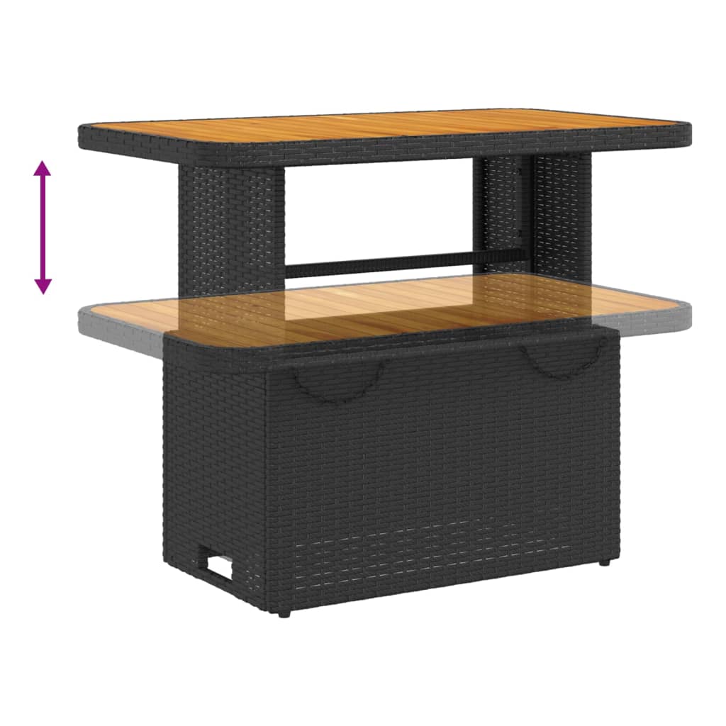 Canapés de jardin 2 pcs avec coussins Noir Résine tressée