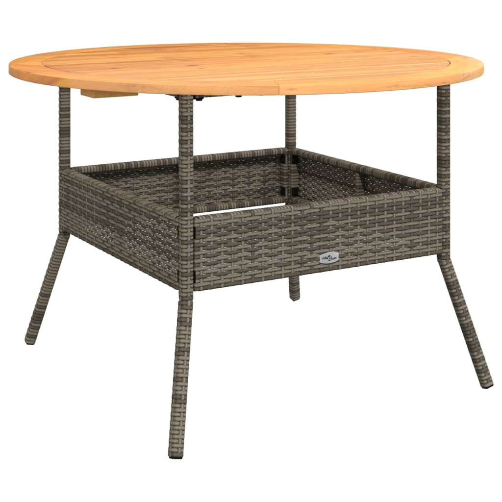 Salon de jardin 2 pcs avec coussins Gris Résine tressée